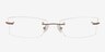 Carmine Brown TitaniumEyeglass Frames from EyeBuyDirect, Front View