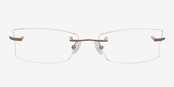 Carmine Brown Titanium Eyeglass Frames