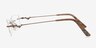 Carmine Brown TitaniumEyeglass Frames from EyeBuyDirect, Side View