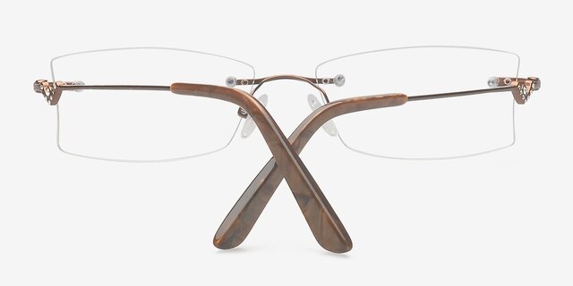 Carmine Brown TitaniumEyeglass Frames from EyeBuyDirect, Closed View
