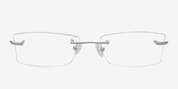Carmine Silver Titanium Eyeglass Frames