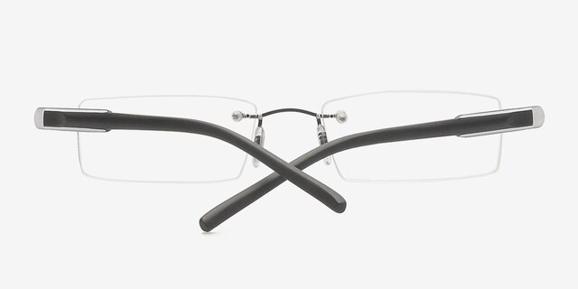 Alonso Noir MétalMontures de lunettes de vue d'EyeBuyDirect, Vue Rapprochée
