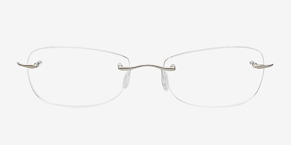 Cecil Silver Titanium Eyeglass Frames