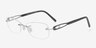 Cecil Silver TitaniumEyeglass Frames from EyeBuyDirect, Angle View