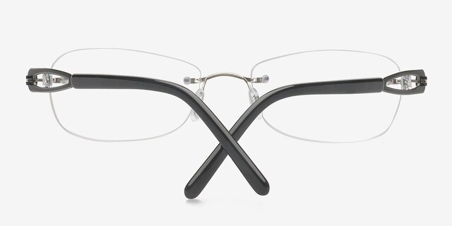 Cecil Silver TitaniumEyeglass Frames from EyeBuyDirect, Closed View