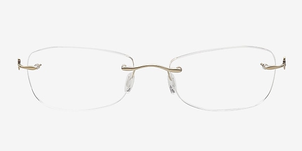 Cecil Golden Titanium Eyeglass Frames