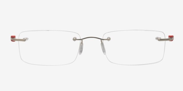 Amare Silver MetalEyeglass Frames from EyeBuyDirect, Front View