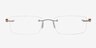 Amare Silver MetalEyeglass Frames from EyeBuyDirect, Front View