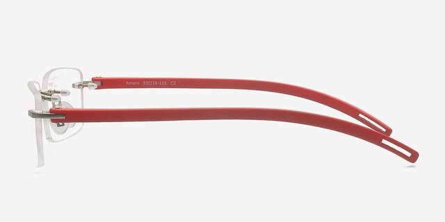 Amare Silver MetalEyeglass Frames from EyeBuyDirect, Side View