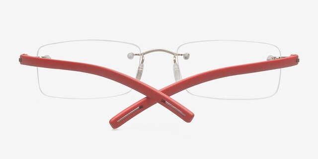 Amare Silver MetalEyeglass Frames from EyeBuyDirect, Closed View