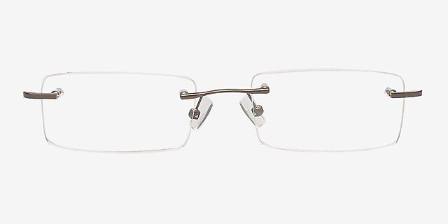 Cis Brown MetalEyeglass Frames from EyeBuyDirect, Front View