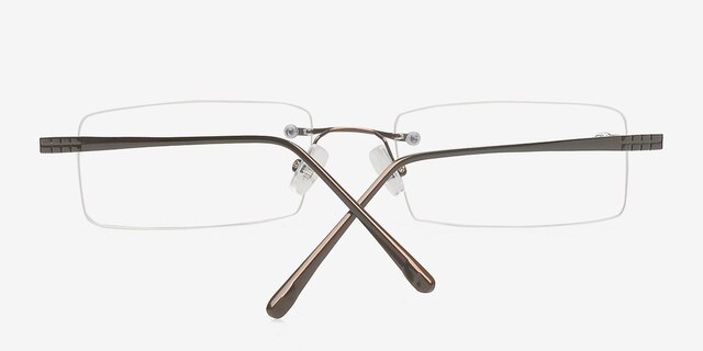 Cis Brown MetalEyeglass Frames from EyeBuyDirect, Closed View