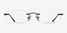 Clem Noir MétalMontures de lunettes de vue d'EyeBuyDirect, Vue de Face