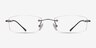 Connie Gunmetal MétalMontures de lunettes de vue d'EyeBuyDirect, Vue de Face
