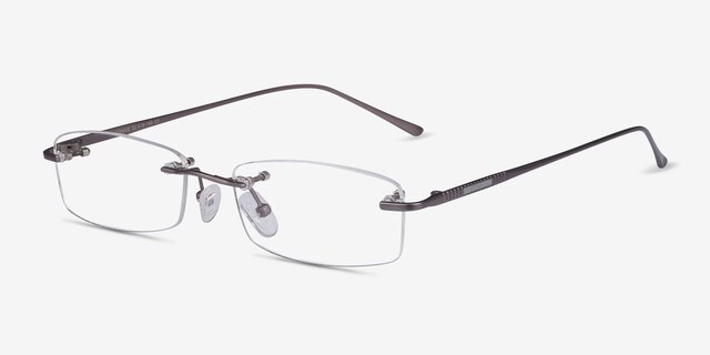 Connie Gunmetal MétalMontures de lunettes de vue d'EyeBuyDirect, Vue d'Angle