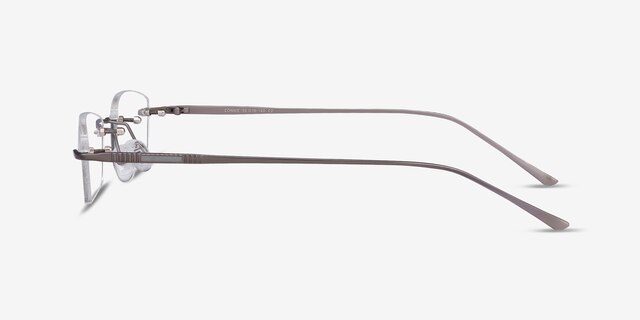 Connie Gunmetal MétalMontures de lunettes de vue d'EyeBuyDirect, Vue de Côté