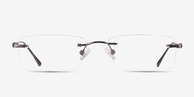 Courtney Gunmetal MetalEyeglass Frames from EyeBuyDirect, Front View