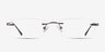 Courtney Gunmetal MetalEyeglass Frames from EyeBuyDirect, Front View