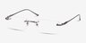 Courtney Gunmetal MetalEyeglass Frames from EyeBuyDirect, Angle View