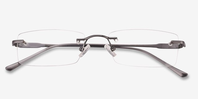 Courtney Gunmetal MetalEyeglass Frames from EyeBuyDirect, Closed View