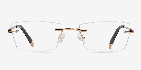 Antoine Golden Titanium Eyeglass Frames