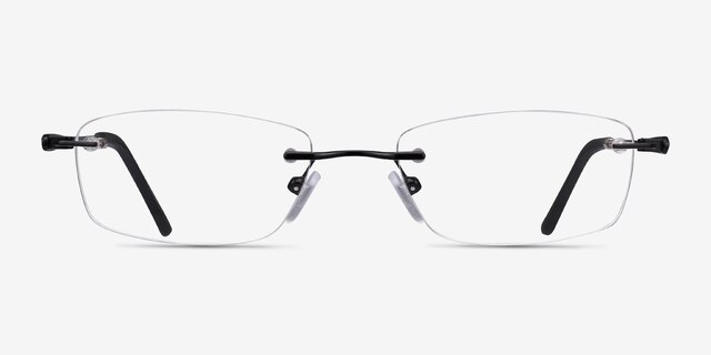 Benson Black MetalEyeglass Frames from EyeBuyDirect, Front View