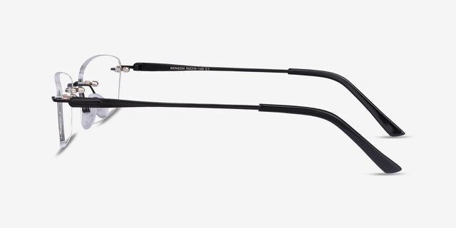 Benson Black MetalEyeglass Frames from EyeBuyDirect, Side View