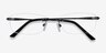 Benson Black MetalEyeglass Frames from EyeBuyDirect, Closed View