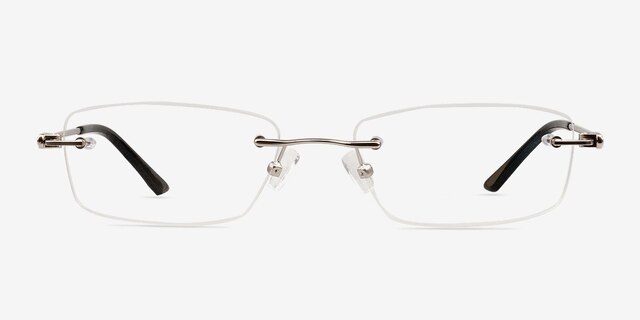 Benson Silver MetalEyeglass Frames from EyeBuyDirect, Front View