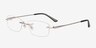 Benson Silver MetalEyeglass Frames from EyeBuyDirect, Angle View