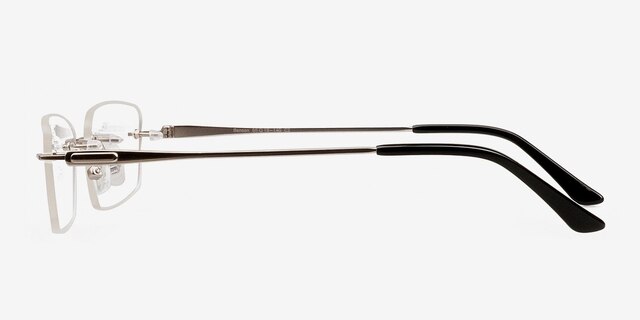 Benson Silver MetalEyeglass Frames from EyeBuyDirect, Side View