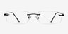 Bentlee Noir MétalMontures de lunettes de vue d'EyeBuyDirect, Vue de Face