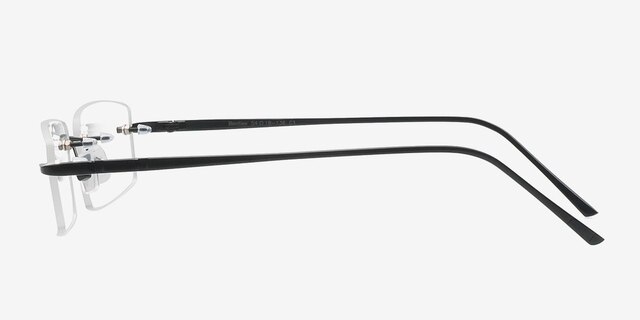 Bentlee Noir MétalMontures de lunettes de vue d'EyeBuyDirect, Vue de Côté