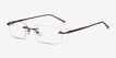 Bentlee Coffee MetalEyeglass Frames from EyeBuyDirect, Angle View