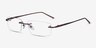 Bentlee Coffee MetalEyeglass Frames from EyeBuyDirect, Angle View