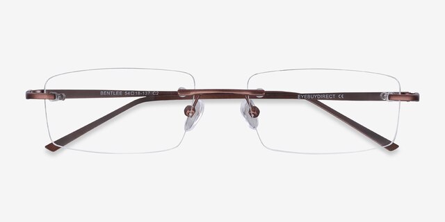 Bentlee Coffee MetalEyeglass Frames from EyeBuyDirect, Closed View