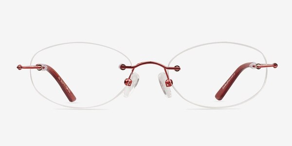 Ali Red Metal Eyeglass Frames