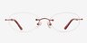 Ali Red MetalEyeglass Frames from EyeBuyDirect, Front View