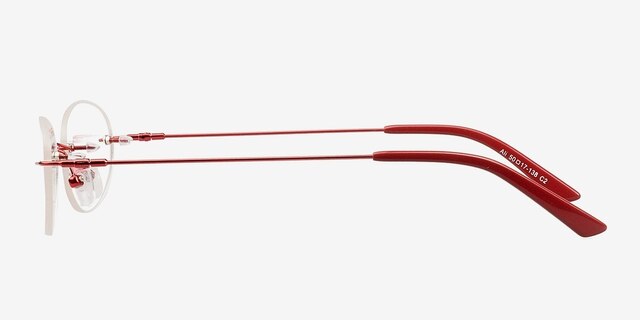 Ali Red MetalEyeglass Frames from EyeBuyDirect, Side View