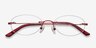 Ali Red MetalEyeglass Frames from EyeBuyDirect, Closed View