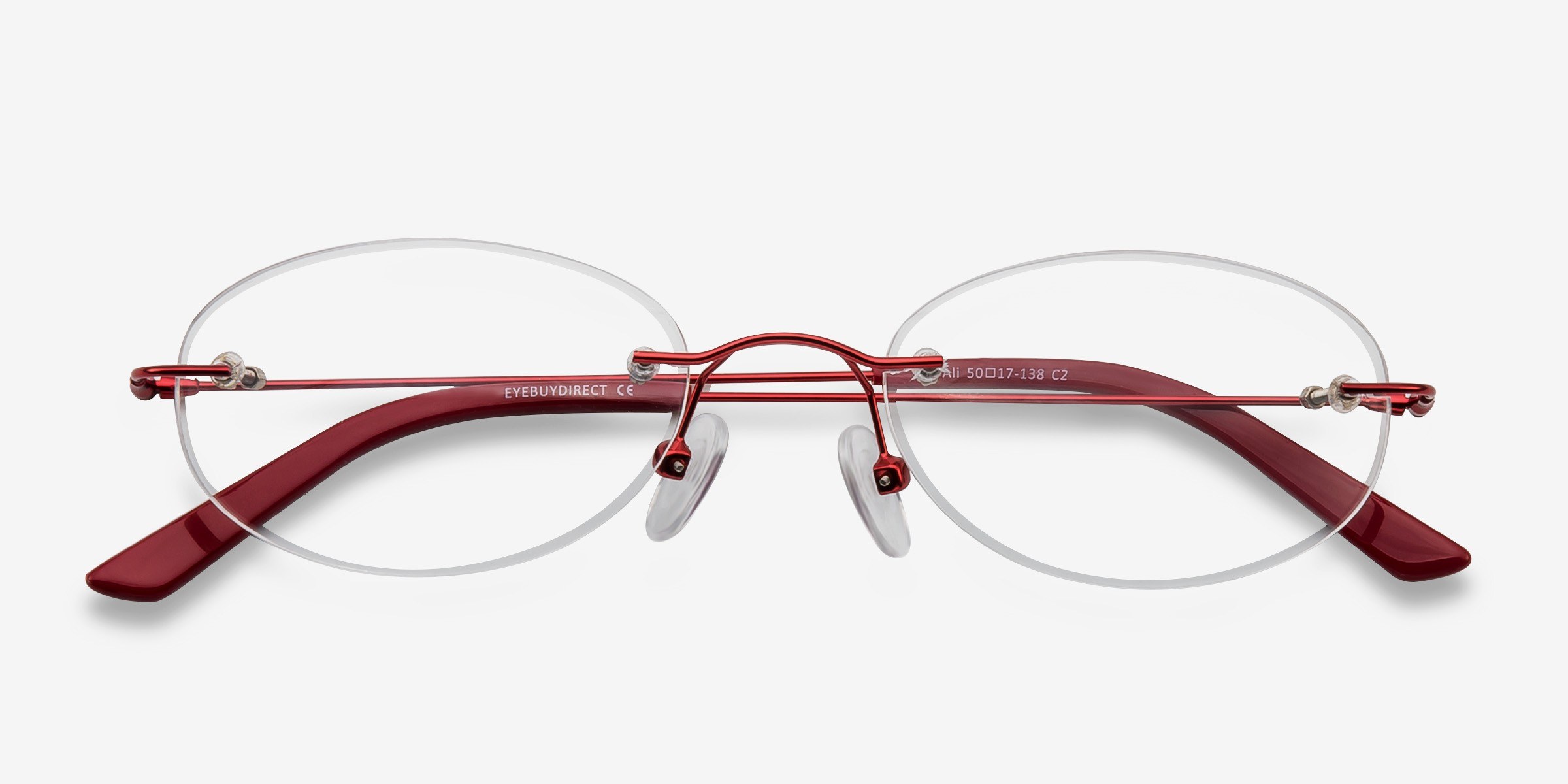 Ali Oval Red Glasses for Women | Eyebuydirect Canada