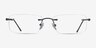Pickering Gunmetal MétalMontures de lunettes de vue d'EyeBuyDirect, Vue de Face