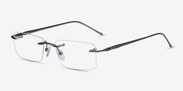 Pickering Gunmetal MétalMontures de lunettes de vue d'EyeBuyDirect, Vue d'Angle