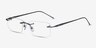 Pickering Gunmetal MétalMontures de lunettes de vue d'EyeBuyDirect, Vue d'Angle