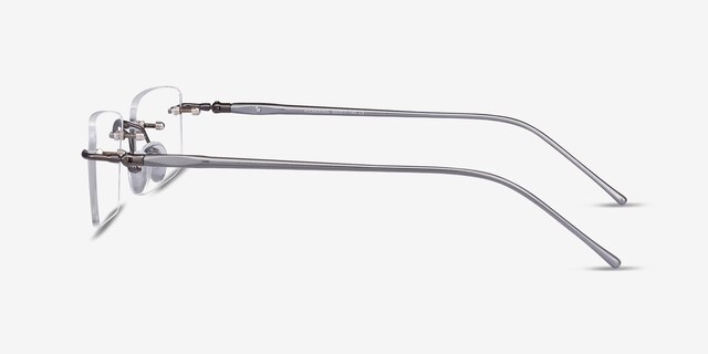 Pickering Gunmetal MétalMontures de lunettes de vue d'EyeBuyDirect, Vue de Côté