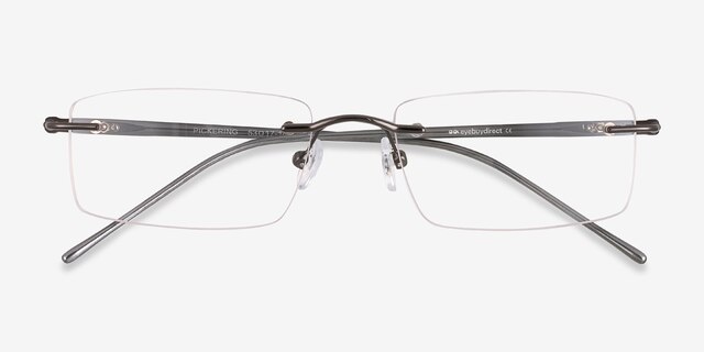 Pickering Gunmetal MétalMontures de lunettes de vue d'EyeBuyDirect, Vue Rapprochée