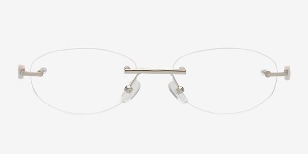 Kenai02 Silver Metal Eyeglass Frames