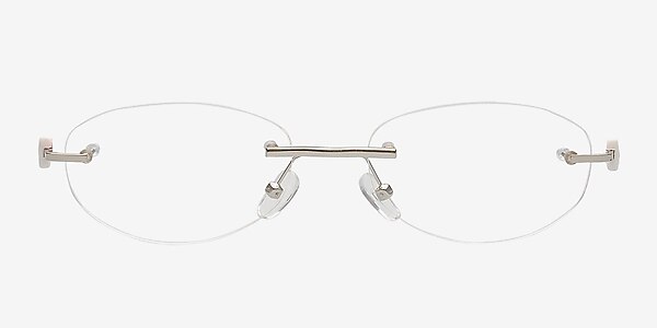 Kenai02 Silver Metal Eyeglass Frames
