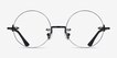Palo Alto Black MetalEyeglass Frames from EyeBuyDirect, Front View