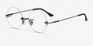 Palo Alto Black MetalEyeglass Frames from EyeBuyDirect, Angle View